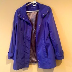 Calvin Klein purple rain jacket (no belt)